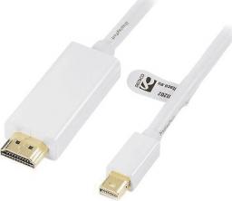 Kabel Deltaco DisplayPort Mini - HDMI 2m biały (DP-HDMI202)