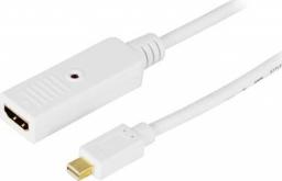 Kabel Deltaco DisplayPort Mini - HDMI 1m biały (DP-HDMI100)