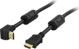 Kabel Deltaco HDMI - HDMI 2m czarny (Deltaco HDMI-1020V - HDMI kabel vinklet)