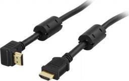 Kabel Deltaco HDMI - HDMI 3m czarny (Deltaco HDMI-1030V - HDMI kabel vinklet)