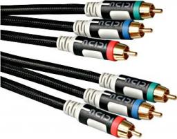 Kabel Icidu RCA (Cinch) x3 - RCA (Cinch) x3 3m czarny (ICIDU Ultra Component Cable)