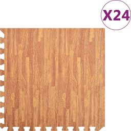  vidaXL Maty podłogowe, 24 szt, wzór drewna, 8,64 , pianka EVA