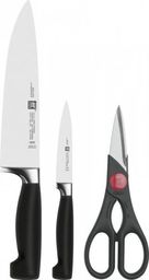  Zwilling Zestaw noży ZWILLING Vier Sterne 35055-000-0 (Nożyczki, nóż do obierania warzyw i owoców, nóż szefa kuchni)