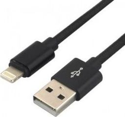 Kabel USB EverActive USB-A - Lightning 0.3 m Czarny (CBB-0.3IB)