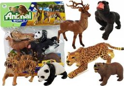 Figurka Lean Sport Zwierzęta gumowe w worku - Tygrys, Puma, Goryl (5134)