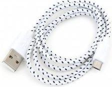 Kabel USB Omega USB-A - 1 m Czarny Biały (42322)