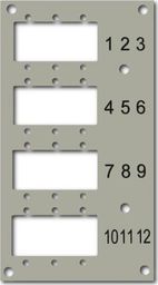  EFB Panel przedni do przełącznicy EFB 53705.1V3 na 12 adapterów (53705.4V2B2)