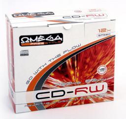  Omega CD-RW 700 MB 12x 10 sztuk (56242)