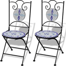  Elior zestaw ceramicznych krzeseł ogrodowych Leah, niebieski (5356)
