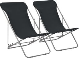  Elior Składane krzesła plażowe Dino - czarne