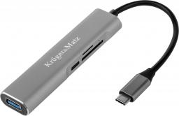 Stacja/replikator Kruger&Matz Adapter USB-C Kruger Matz 5w1 PD 4K SD USB
