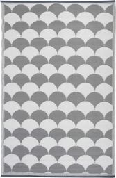  Esschert Design Dywan zewnętrzny, 180x121 cm, szaro-biały, (421300)