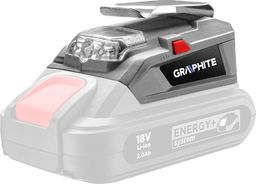 Latarka Graphite Latarka akumulatorowa 18V Li-lon Energy+ z wyjściem USB 58G025