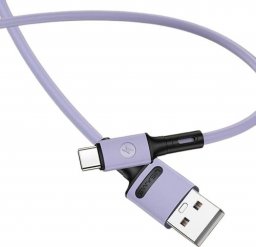 Kabel USB Usams USB-A - USB-C 1 m Fioletowy (69874-uniw)