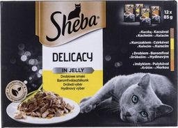 Sheba Sheba Del in Jelly Smaki Drobiowe 12x85g