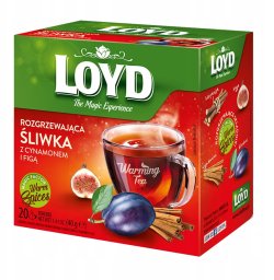 Loyd Herbata rozgrzewająca o smaku słodkiej śliwki z cynamonem i figą 20 torebek