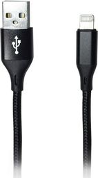 Kabel USB Msonic USB-A - Lightning 1 m Czarny (MLU623)