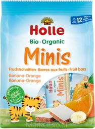Holle Bio Mini batoniki zbożowe banan-pomarańcza 12m+ Holle