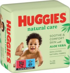  Huggies Natural Care Chusteczki nawilżane 3x56 szt.