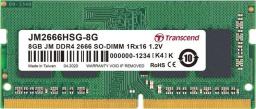 Pamięć do laptopa Transcend JetRam, SODIMM, DDR4, 8 GB, 2666 MHz, CL19 (JM2666HSG-8G)