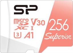 Karta Silicon Power Superior MicroSDXC 256 GB Class 10 UHS-I/U3 A1 V30 (SP256GBSTXDV3V20SP)