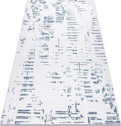  Dywany Łuszczów Dywan AKRYL DIZAYN 8840 kość słoniowa / niebieski, 80x300 cm