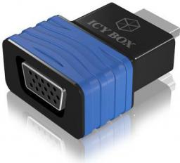 Adapter AV Icy Box HDMI - D-Sub (VGA) niebieski (IB-AC516)