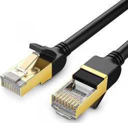 Ugreen Okrągły kabel sieciowy UGREEN NW107 Ethernet RJ45, Cat.7, STP, 10m (czarny)