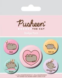  Pusheen Pusheen - Zestaw 5 przypinek do ubrań lub plecaka