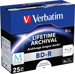  Verbatim BD-R 25 GB 4x 5 sztuk (43823)