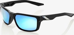  100% Okulary 100% DAZE Matte Black - HiPER Blue Multilayer Mirror Lens (Szkła Niebieskie Lustrzane Wielowarstwowe, przepuszczalność światła 15%) (NEW) uniwersalny