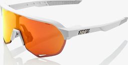  100% Okulary 100% S2 Soft Tact Off White - HiPER Red Multilayer Mirror Lens (Szkła Czerwone Lustrzane Wielowarstwowe, przepuszczalność światła 21% + Szkła Przeźroczyste, przepuszczalność światła 93%) (NEW) uniwersalny