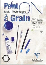 Clairefontaine Clairefontaine blok klejony Paint On a Grain, A4 20ark. 250g /4 uniw