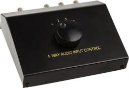  InLine 4-pozycyjny Audio Switch, Manualny, Cinch/3,5mm jack (19999B)