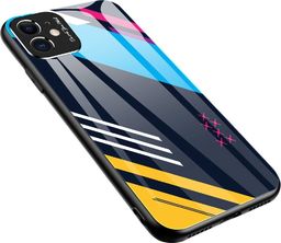 Hurtel Color Glass Case etui pokrowiec nakładka ze szkła hartowanego z osłoną na aparat Huawei P30 Lite pattern 2 uniwersalny
