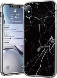  Wozinsky Wozinsky Marble żelowe etui pokrowiec marmur Xiaomi Mi 10 Lite czarny uniwersalny