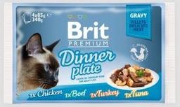  Brit Brit Premium Cat Gravy Fillets Dinner Plate Mix Smaków 340 g