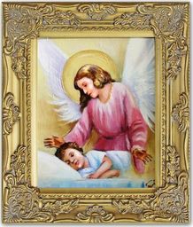  GO-BI Obraz Anioły ręcznie malowany 27x32cm uniwersalny