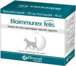  BIOWET PULAWY Biowet Bioimmunex Felis Wspomaganie Odporności 40 Kapsułek
