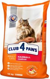  Kormotech Club 4 Paws Hairball Control Usuwanie Kul Włosowych 14 kg