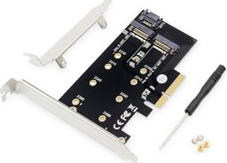 Kontroler Digitus PCIe 3.0 x4 - M.2 PCIe + M.2 SATA (DS-33170)