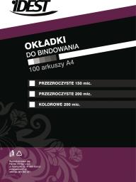 Idest Folia do bindowania 0,2mm niebieska 100szt. (BEONFPTFKA4200BLPX010001)