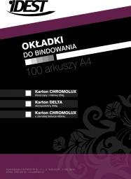 Idest Okładki do bindowania DELTA A4 250G bordowy 100szt. (BEONKTDLA4270BOPX010001)