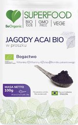 Beorganic Jagody Acai Bio W Proszku 100G Beorganic Witamina A E Żelazo Euterpe Precatoria