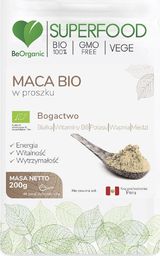  Beorganic Maca Bio W Proszku 200G Beorganic Białka Witamina B6 Potas Wapń Miedź Lepidium Meyenii