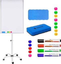 Flipchart Springos Flipchart tablica magnetyczna suchościeralna 100x70 cm z akcesoriami UNIWERSALNY