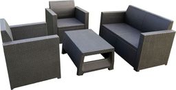 Artdeco MEBLE OGRODOWE MARCEL 4-OSOBOWY - GRAFITOWY