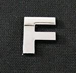 Emblemat / naklejka - chrom litera ''F'' uniwersalny