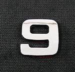 Emblemat / naklejka - chrom cyfra ''9'' uniwersalny