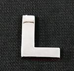 Emblemat / naklejka - chrom litera ''L'' uniwersalny